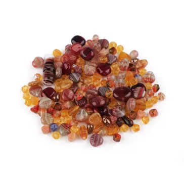   Vegyes üveggyöngyök 2. osztály - 8 világosbarna (50 g-os csomagolás)