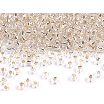   Preciosa kásagyöngy 10/0 - 2,3 mm - 78102 ezüst (50 g-os csomagolás)