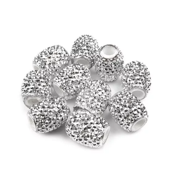Műanyag gyöngy nagy lyukú 13x15 mm - 4 (058) ezüst (300 db-os csomagolás) Műanyag gyöngy nagy lyukú 13x15 mm - 4 (058) ezüst (300 db-os csomagolás)