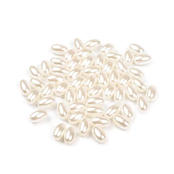 Műanyag viaszgyöngyök Glance olive 6x10 mm - F1 krém világos (500 g-os csomagolás) Műanyag viaszgyöngyök Glance olive 6x10 mm - F1 krém világos (500 g-os csomagolás)