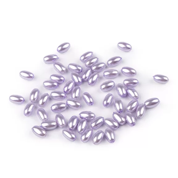 Műanyag teklagyöngyök / Glance oliva gyöngyök 6x10 mm - F24 világosabb lila (10 g-os csomagolás) Műanyag teklagyöngyök / Glance oliva gyöngyök 6x10 mm - F24 világosabb lila (10 g-os csomagolás)