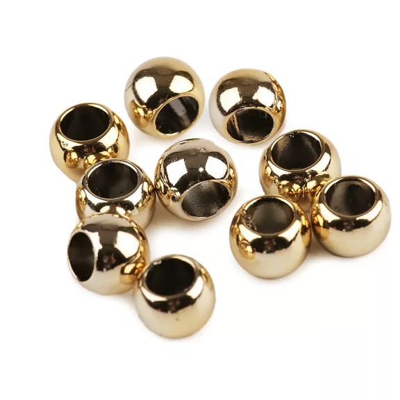 Műanyag gyöngyök Metalic nagy lyukú 8x10 mm - 4 arany (1000 db-os csomagolás) Műanyag gyöngyök Metalic nagy lyukú 8x10 mm - 4 arany (1000 db-os csomagolás)