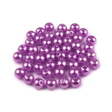   Műanyag teklagyöngyök / Glance gyöngyök Ø6 mm - F25 lila dunkel (100 g-os csomagolás)