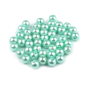   Műanyag teklagyöngyök / Glance gyöngyök Ø6 mm - F18 menta (20 g-os csomagolás)