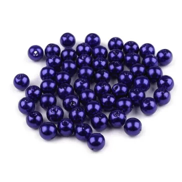   Műanyag teklagyöngyök / Glance gyöngyök Ø6 mm - F59 berlini kék (20 g-os csomagolás)