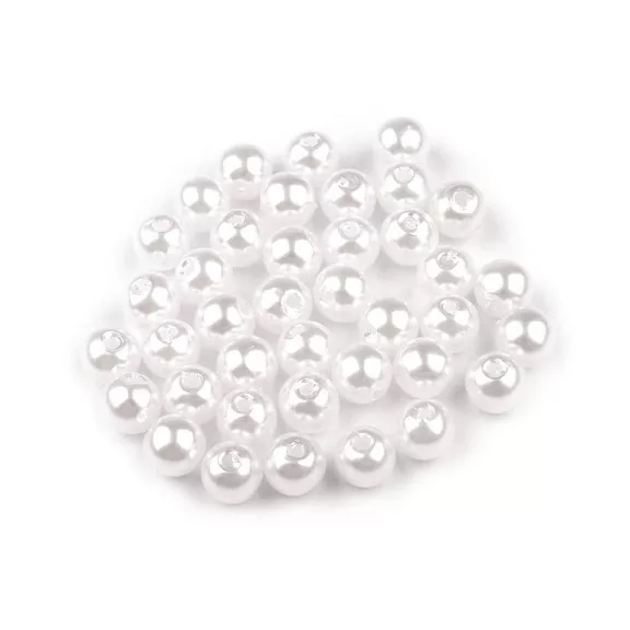 Műanyag teklagyöngyök / Glance gyöngyök Ø6 mm - F2 fehér (500 g-os csomagolás) Műanyag teklagyöngyök / Glance gyöngyök Ø6 mm - F2 fehér (500 g-os csomagolás)
