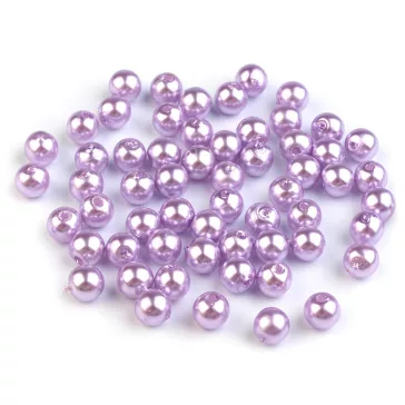   Műanyag teklagyöngyök / Glance gyöngyök Ø6 mm - F24 világosabb lila (500 g-os csomagolás)
