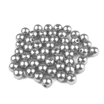   Műanyag teklagyöngyök / Glance gyöngyök Ø6 mm - F58 szürke (20 g-os csomagolás)