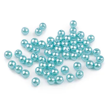   Műanyag teklagyöngyök / Glance gyöngyök Ø6 mm - F32 türkisz (500 g-os csomagolás)