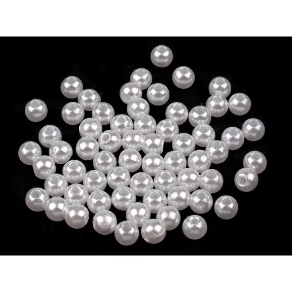 Műanyag teklagyöngyök / Glance gyöngyök Ø5 mm - F2 fehér (10 g-os csomagolás) Műanyag teklagyöngyök / Glance gyöngyök Ø5 mm - F2 fehér (10 g-os csomagolás)