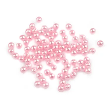   Műanyag teklagyöngyök / Glance gyöngyök Ø5 mm - F49 pink (250 g-os csomagolás)