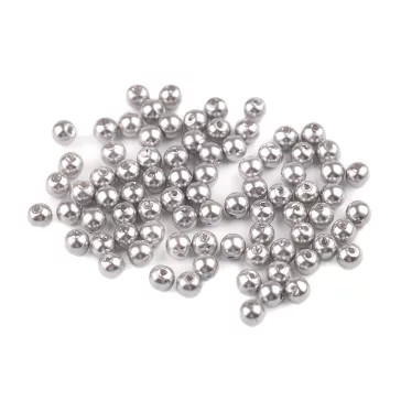   Műanyag teklagyöngyök / Glance gyöngyök Ø5 mm - F30 gyöngyszürke (500 g-os csomagolás)