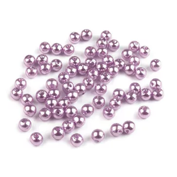   Műanyag teklagyöngyök / Glance gyöngyök Ø5 mm - F24 világoslila (500 g-os csomagolás)