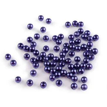   Műanyag teklagyöngyök / Glance gyöngyök Ø5 mm - F50 szürkéskék (10 g-os csomagolás)