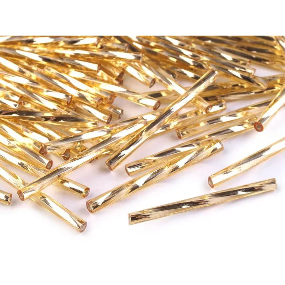 Preciosa Rokajl csavart szalmagyöngy 30 mm kásagyöngy - 17020 világos arany (20 g-os csomagolás) Preciosa Rokajl csavart szalmagyöngy 30 mm kásagyöngy - 17020 világos arany (20 g-os csomagolás)