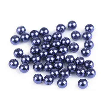   Műanyag teklagyöngyök / Glance gyöngyök Ø8 mm - F59 berlini kék (500 g-os csomagolás)