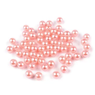   Műanyag teklagyöngyök / Glance gyöngyök Ø8 mm - F49 pink (100 g-os csomagolás)