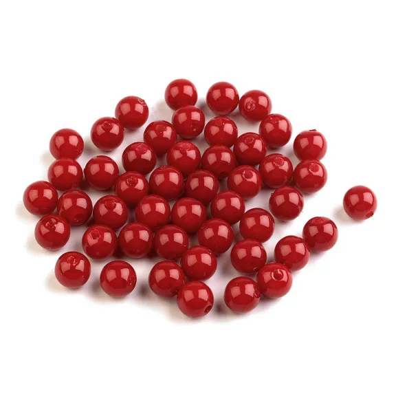 Műanyag teklagyöngyök / Glance gyöngyök Ø8 mm - F40 eper piros (100 g-os csomagolás) Műanyag teklagyöngyök / Glance gyöngyök Ø8 mm - F40 eper piros (100 g-os csomagolás)