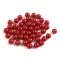 Műanyag teklagyöngyök / Glance gyöngyök Ø8 mm - F40 eper piros (500 g-os csomagolás)
