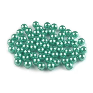   Műanyag teklagyöngyök / Glance gyöngyök Ø8 mm - F76 menta (100 g-os csomagolás)