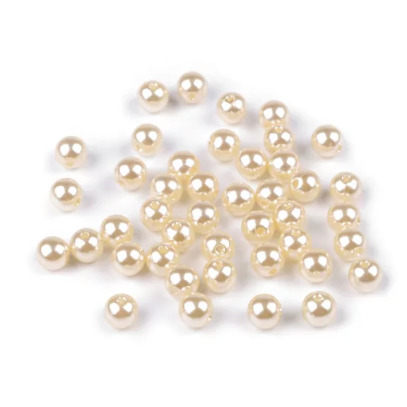 Műanyag teklagyöngyök / Glance gyöngyök Ø8 mm - F29 krémszín (20 g-os csomagolás) Műanyag teklagyöngyök / Glance gyöngyök Ø8 mm - F29 krémszín (20 g-os csomagolás)