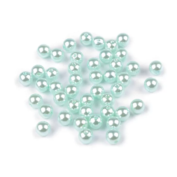 Műanyag teklagyöngyök / Glance gyöngyök Ø8 mm - F18 mentolzöld (100 g-os csomagolás) Műanyag teklagyöngyök / Glance gyöngyök Ø8 mm - F18 mentolzöld (100 g-os csomagolás)