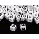 Betű gyöngy 6 mm kocka alakú - 1 mix fekete-fehér (1 zacskó) Betű gyöngy 6 mm kocka alakú - 1 mix fekete-fehér (1 zacskó)