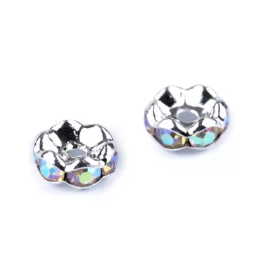   Saton rondella Ø8 mm - 4 crystal AB (1000 db-os csomagolás)