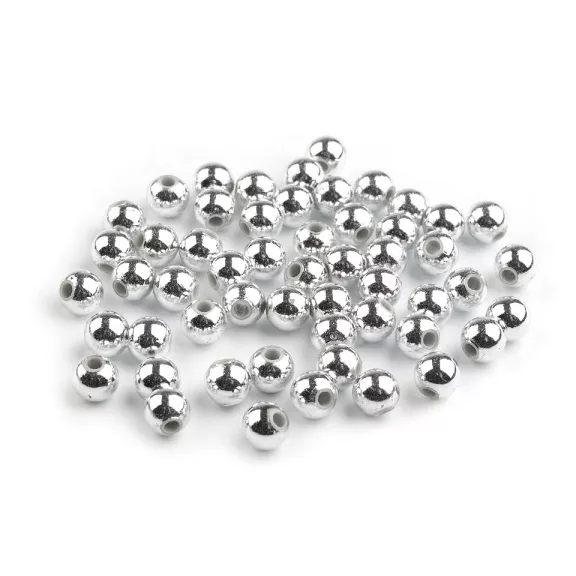 Műanyag teklagyöngyök / Glance Metalic gyöngyök Ø6 mm - 4 ezüst (500 g-os csomagolás) Műanyag teklagyöngyök / Glance Metalic gyöngyök Ø6 mm - 4 ezüst (500 g-os csomagolás)