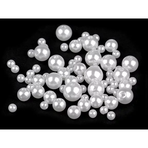 Műanyag viasz gyöngyök Glance készlet nagyság - F2 fehér (4 zacskó) Műanyag viasz gyöngyök Glance készlet nagyság - F2 fehér (4 zacskó)