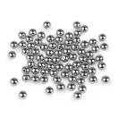 Műanyag teklagyöngyök / Glance Metalic gyöngyök Ø8 mm - 4 ezüst söt platina (20 g-os csomagolás)