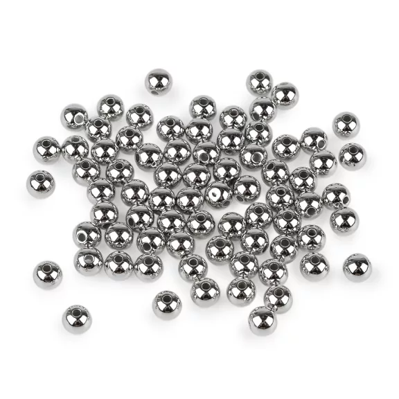 Műanyag teklagyöngyök / Glance Metalic gyöngyök Ø8 mm - 4 ezüst söt platina (100 g-os csomagolás) Műanyag teklagyöngyök / Glance Metalic gyöngyök Ø8 mm - 4 ezüst söt platina (100 g-os csomagolás)