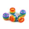 Műanyag gyöngyök csíkozással nagy lyukkal 10x12 mm - 4 multicolor (10 db-os csomagolás)