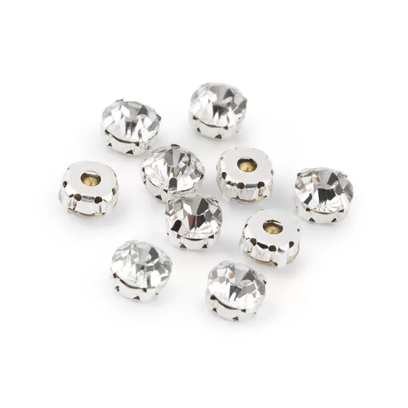 Felvarrható satonok / strassz tokban Ø10 mm - Ø10 mm crystal (720 db-os csomagolás) Felvarrható satonok / strassz tokban Ø10 mm - Ø10 mm crystal (720 db-os csomagolás)