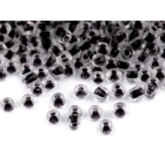 Üveg kásagyöngyök 6/0 - 4 mm-es lyuk élénk színek - 189 fekete (50 g-os csomagolás) Üveg kásagyöngyök 6/0 - 4 mm-es lyuk élénk színek - 189 fekete (50 g-os csomagolás)