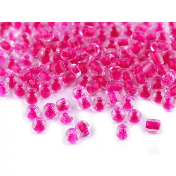 Üveg kásagyöngyök 6/0 - 4 mm-es lyuk élénk színek - 185R rózsaszín neon (450 g-os csomagolás) Üveg kásagyöngyök 6/0 - 4 mm-es lyuk élénk színek - 185R rózsaszín neon (450 g-os csomagolás)