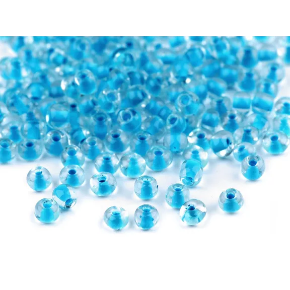 Üveg kásagyöngyök 6/0 - 4 mm-es lyuk élénk színek - 183B azúrkék (450 g-os csomagolás) Üveg kásagyöngyök 6/0 - 4 mm-es lyuk élénk színek - 183B azúrkék (450 g-os csomagolás)