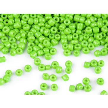   Üveg kásagyöngyök 12/0 2mm-es nem átlátszó - 844L zöld világos (50 g-os csomagolás)