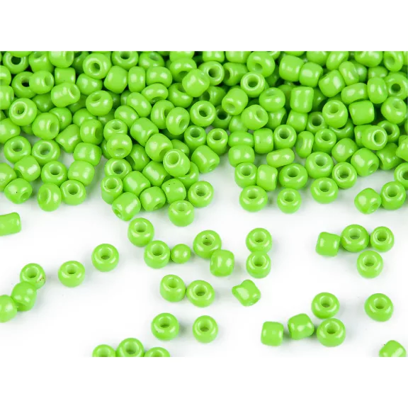 Üveg kásagyöngyök 12/0 2mm-es nem átlátszó - 844L zöld világos (50 g-os csomagolás) Üveg kásagyöngyök 12/0 2mm-es nem átlátszó - 844L zöld világos (50 g-os csomagolás)