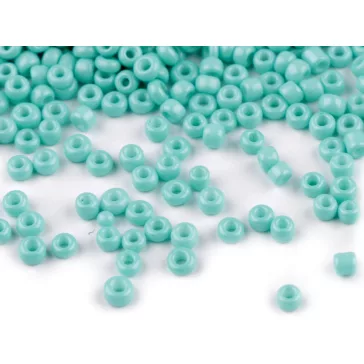   Üveg kásagyöngyök 12/0 2mm-es nem átlátszó - 854 világos türkisz (50 g-os csomagolás)