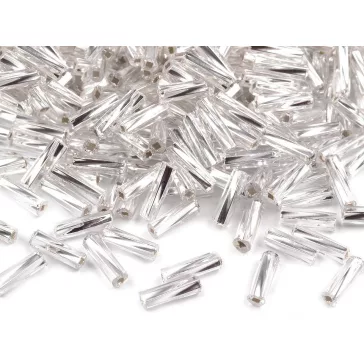   Preciosa csavart szalmagyöngy 6 mm kásagyöngy - 78102 ezüst (200 g-os csomagolás)