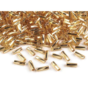   Preciosa csavart szalmagyöngy 6 mm kásagyöngy - 17020 világos arany (20 g-os csomagolás)