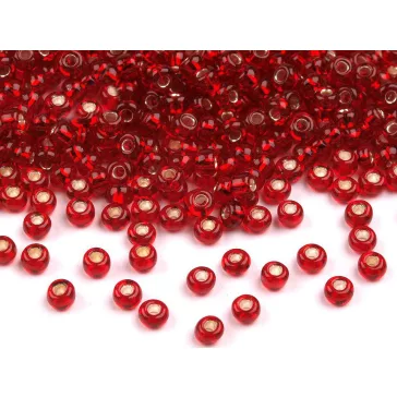  Preciosa kásagyöngy 8/0 - 3 mm - 97090 eper piros (200 g-os csomagolás)