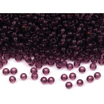   Preciosa kásagyöngy 10/0 - 2,3 mm fényes - 20060 lila szilva átlátszó (200 g-os csomagolás)