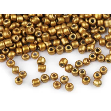   Kásagyöngy 8/0 - 3 mm matál, nem átlátszó - QK451 arany klasszik (450 g-os csomagolás)