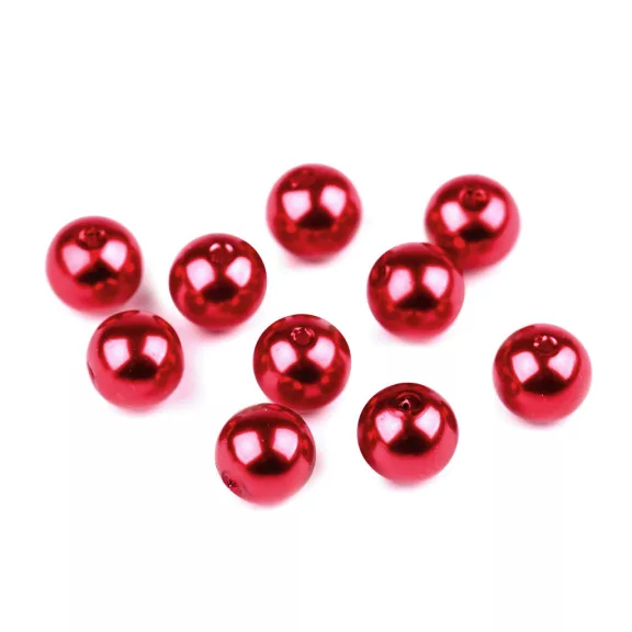 Műanyag teklagyöngyok / Glance gyöngyök Ø10 mm - F80 piros (20 g-os csomagolás) Műanyag teklagyöngyok / Glance gyöngyök Ø10 mm - F80 piros (20 g-os csomagolás)