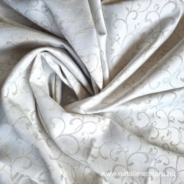   Vine-patterned jacquard (damask) blended linen fabric, 305 cm wide