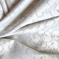   Vine-patterned jacquard (damask) blended linen fabric, 305 cm wide