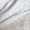   Vine-patterned jacquard (damask) blended linen fabric, 305 cm wide