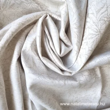   Floral-pattern jacquard (damask) blended linen fabric, 305 cm wide